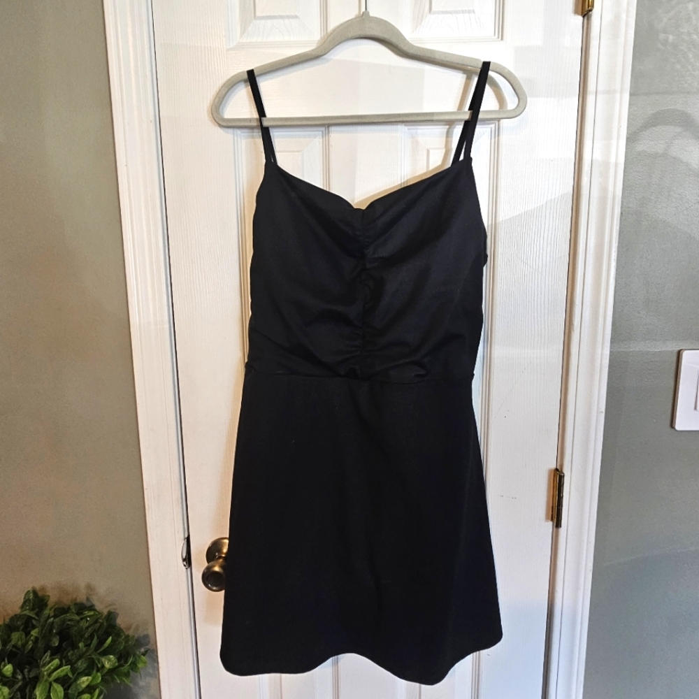 GAPfit ruched athletic dress w/ built in shorts.